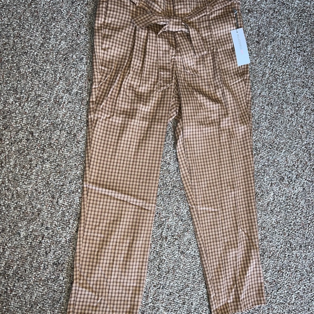NWTS Liz Claiborne Carmel plaid pants size 10 - Picture 2 of 13